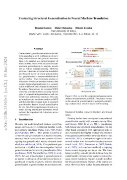 Evaluating Structural Generalization in Neural Machine Translation