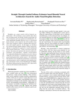 Straight Through Gumbel Softmax Estimator based Bimodal Neural
  Architecture Search for Audio-Visual Deepfake Detection