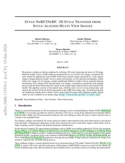 Style-NeRF2NeRF: 3D Style Transfer From Style-Aligned Multi-View Images