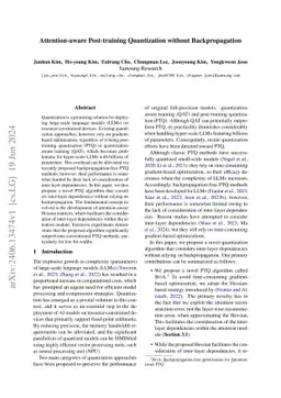 BoA: Attention-aware Post-training Quantization without Backpropagation