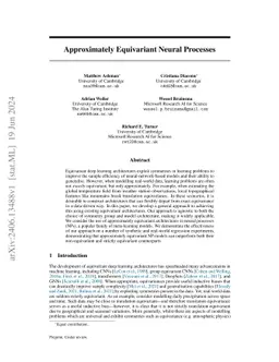 Approximately Equivariant Neural Processes