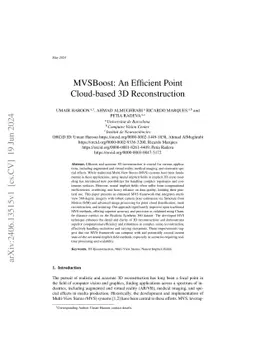 MVSBoost: An Efficient Point Cloud-based 3D Reconstruction
