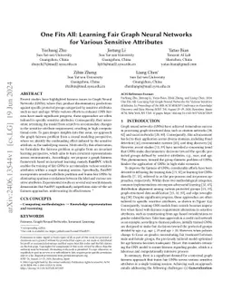 One Fits All: Learning Fair Graph Neural Networks for Various Sensitive Attributes
