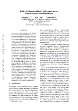 BiLD: Bi-directional Logits Difference Loss for Large Language Model
  Distillation