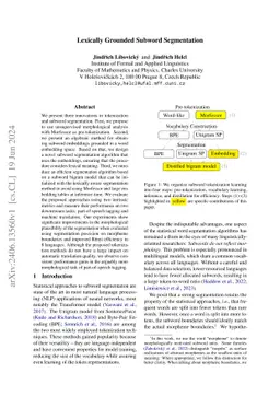 Lexically Grounded Subword Segmentation