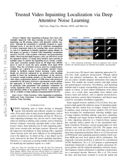 Trusted Video Inpainting Localization via Deep Attentive Noise Learning