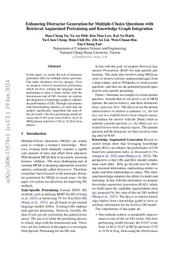 Enhancing Distractor Generation for Multiple-Choice Questions with
  Retrieval Augmented Pretraining and Knowledge Graph Integration