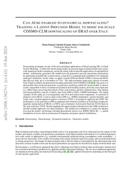 Can AI be enabled to dynamical downscaling? A Latent Diffusion Model to
  mimic km-scale COSMO5.0\_CLM9 simulations