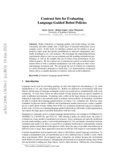 Contrast Sets for Evaluating Language-Guided Robot Policies