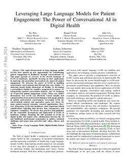 Leveraging Large Language Models for Patient Engagement: The Power of
  Conversational AI in Digital Health