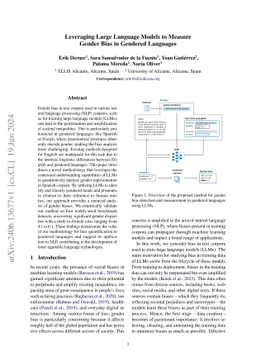 Leveraging Large Language Models to Measure Gender Representation Bias in Gendered Language Corpora