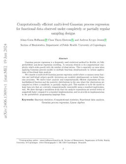 Computationally efficient multi-level Gaussian process regression for
  functional data observed under completely or partially regular sampling
  designs