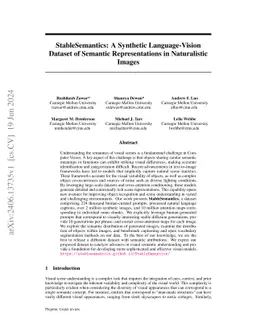 StableSemantics: A Synthetic Language-Vision Dataset of Semantic
  Representations in Naturalistic Images