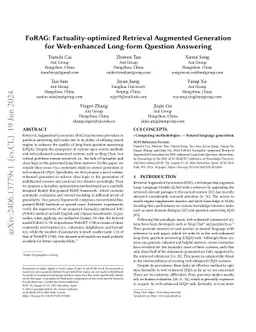 FoRAG: Factuality-optimized Retrieval Augmented Generation for
  Web-enhanced Long-form Question Answering
