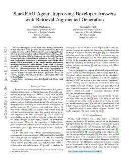 StackRAG Agent: Improving Developer Answers with Retrieval-Augmented
  Generation