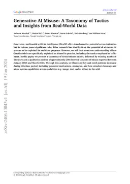 Generative AI Misuse: A Taxonomy of Tactics and Insights from Real-World
  Data