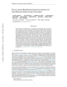Evaluating representation learning on the protein structure universe