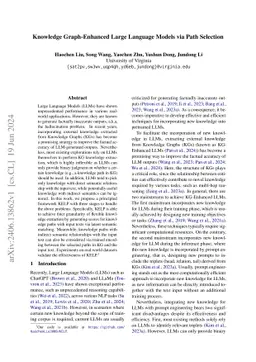 Knowledge Graph-Enhanced Large Language Models via Path Selection