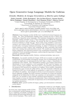 Open Generative Large Language Models for Galician