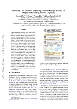 Reasoning Like a Doctor: Improving Medical Dialogue Systems via
  Diagnostic Reasoning Process Alignment