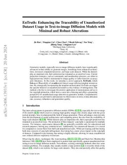 EnTruth: Enhancing the Traceability of Unauthorized Dataset Usage in Text-to-image Diffusion Models with Minimal and Robust Alterations