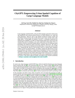 CityGPT: Empowering Urban Spatial Cognition of Large Language Models