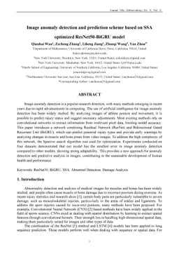 Image anomaly detection and prediction scheme based on SSA optimized
  ResNet50-BiGRU model