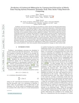 Prediction of Unobserved Bifurcation by Unsupervised Extraction of
  Slowly Time-Varying System Parameter Dynamics from Time Series Using
  Reservoir Computing