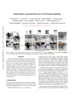 SpotlessSplats: Ignoring Distractors in 3D Gaussian Splatting