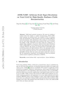 ASSR-NeRF: Arbitrary-Scale Super-Resolution on Voxel Grid for High-Quality Radiance Fields Reconstruction