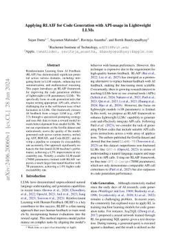 Applying RLAIF for Code Generation with API-usage in Lightweight LLMs