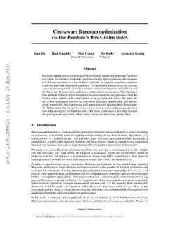 Cost-aware Bayesian Optimization via the Pandora's Box Gittins Index