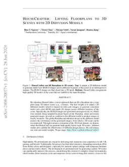 HouseCrafter: Lifting Floorplans to 3D Scenes with 2D Diffusion Model