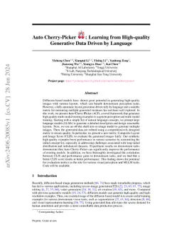 Auto Cherry-Picker: Learning from High-quality Generative Data Driven by Language