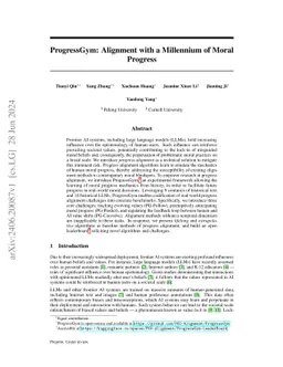 ProgressGym: Alignment with a Millennium of Moral Progress