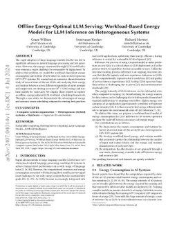 Offline Energy-Optimal LLM Serving: Workload-Based Energy Models for LLM
  Inference on Heterogeneous Systems