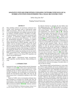 Adaptive Step-size Perception Unfolding Network with Non-local Hybrid
  Attention for Hyperspectral Image Reconstruction