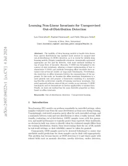 Learning Non-Linear Invariants for Unsupervised Out-of-Distribution
  Detection