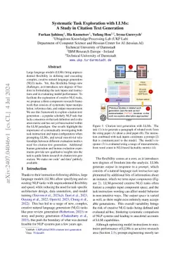 Systematic Task Exploration with LLMs: A Study in Citation Text
  Generation