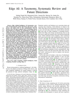 Edge AI: A Taxonomy, Systematic Review and Future Directions