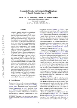 Semantic Graphs for Syntactic Simplification: A Revisit from the Age of
  LLM