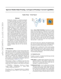 Sparsest Models Elude Pruning: An Exposé of Pruning's Current
  Capabilities