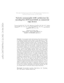Natively neuromorphic LMU architecture for encoding-free SNN-based HAR
  on commercial edge devices