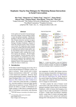 Stephanie: Step-by-Step Dialogues for Mimicking Human Interactions in
  Social Conversations
