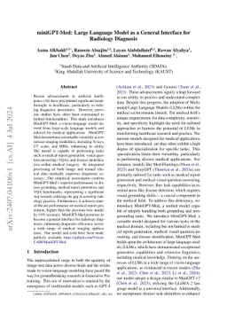 MiniGPT-Med: Large Language Model as a General Interface for Radiology
  Diagnosis
