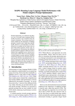 MAPO: Boosting Large Language Model Performance with Model-Adaptive
  Prompt Optimization