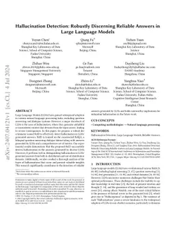 Hallucination Detection: Robustly Discerning Reliable Answers in Large
  Language Models