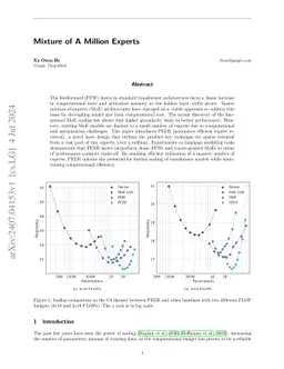 Mixture of A Million Experts