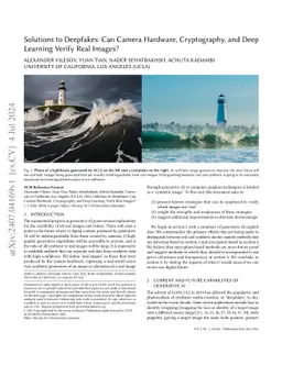 Solutions to Deepfakes: Can Camera Hardware, Cryptography, and Deep
  Learning Verify Real Images?