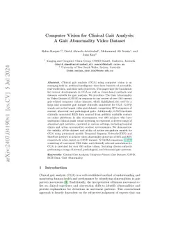 Computer Vision for Clinical Gait Analysis: A Gait Abnormality Video
  Dataset